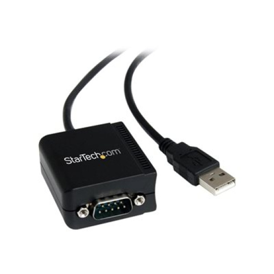 StarTech.com USB to Serial Adapter - Optical Isolation - USB Powered - FTDI USB to Serial Adapter - USB to RS232 Adapter Cable (ICUSB2321FIS) - Sériový adaptér - USB - RS-232 - cerná