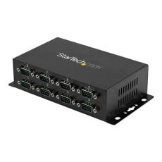 StarTech.com 8 Port USB to Serial RS232 Adapter - Wall Mount - Din Rail - COM Port Retention - FTDI USB to DB9 RS232 Hub (ICUSB2328I) - Sériový adaptér - USB 2.0 - RS-232 x 8 - cerná