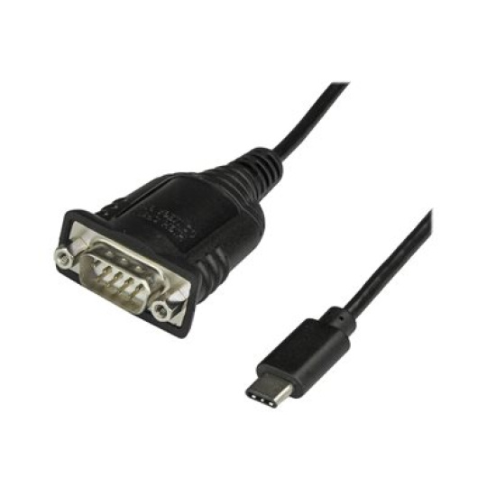 StarTech.com USB C to Serial Adapter Cable 16" (40cm), USB Type C to RS232 (DB9) Converter Cable, USB-C Serial Cable for PLCs, Scanners, Receipt Printers, Male/Male, Windows/macOS/Linux - Up to 921.6 Kbps Baud - USB / sériový kabel - DB-9 (M) do 24 pin USB-C (M) - 40 cm - krídlové šrouby