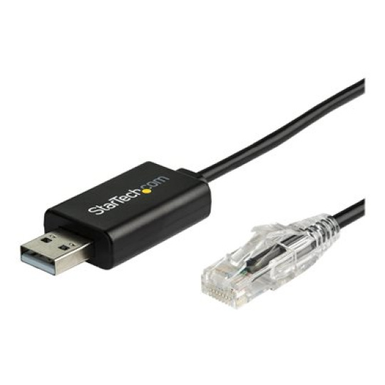 StarTech.com 6 ft (1.8 m) Cisco USB Console Cable - USB to RJ45 Rollover Cable - 460Kbps - Windows, Mac and Linux Compatible - M/M (ICUSBROLLOVR) - Sériový kabel - USB (M) do RJ-45 (M) - 1.8 m - USB 2.0 - cerná