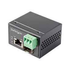 StarTech.com PoE+ Industrial Fiber to Ethernet Media Converter 30W, SFP to RJ45, Singlemode/Multimode Fiber Optic to Copper Gigabit Ethernet, Mini/Compact Size, IP-30/ -40 to +75C, 1Gbps - Mini Media Converter (IMC1GSFP30W) - Konvertor médií s optickými vlákny - 1GbE - 1000Base-SX, 1000Base-T - RJ-45 / SFP (mini-GBIC) - až 10 km