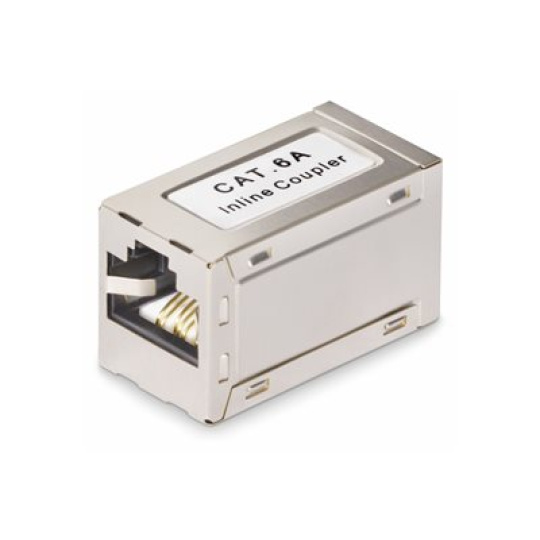StarTech.com Shielded RJ45 Coupler, Inline Cat6a Coupler, F/F - Sítový propojovací kabel - RJ-45 (F) do RJ-45 (F) - odstínený - CAT 6a - pasivní - stríbrná