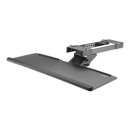 StarTech.com Under Desk-Mount Keyboard Tray - 26.4? Wide - Adjustable - Ergonomic Slide-Out Keyboard Shelf with Tilt and Swivel (KBTRAYADJ) - Zásuvka pro klávesnici - montáž pod stul - cerná - pro P/N: ARMBARDUOV, ARMBARTRIO2, ARMDUALSS, ARMDUALV, LTRISERP, MONSTADJDL, MONSTADQI
