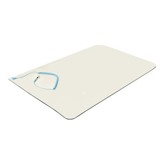 StarTech.com 23x47in Anti Static Mat, ESD Mat for Electronics Repair, Anti Static Desk Mat w/Detachable Grounding Wire, ANSI/ESD S 4.1 Compliant, Flexible Thermoplastic Work Mat/Pad - Suitable for Tables (LG-ANTI-STATIC-MAT) - Antistatická podložka - detachable grounding wire - béžová