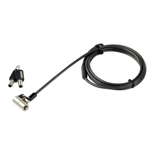 StarTech.com 6.5' (2m) 3-in-1 Universal Laptop Cable Lock, Keyed Laptop/Desktop Security Cable Lock Compatible w/ K-Slot, Nano & Wedge Slot Computer, Anti-Theft Steel Cable Lock w/ Keys - Universal Laptop Lock - Bezpecnostní kabelový zámek - 2.03 m - kompatibilní s TAA