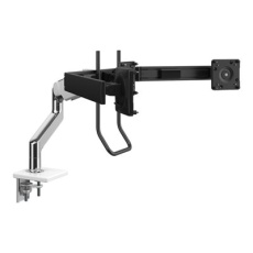 Humanscale M10 - Montá?ní sada (kloubové rameno) - pro 3 LCD displeje - leštěný hliník s bílým lemem, černá - velikost obrazovky: a? 24" - montá?ní rozhraní: 100 x 100 mm - upevnitelné na stůl