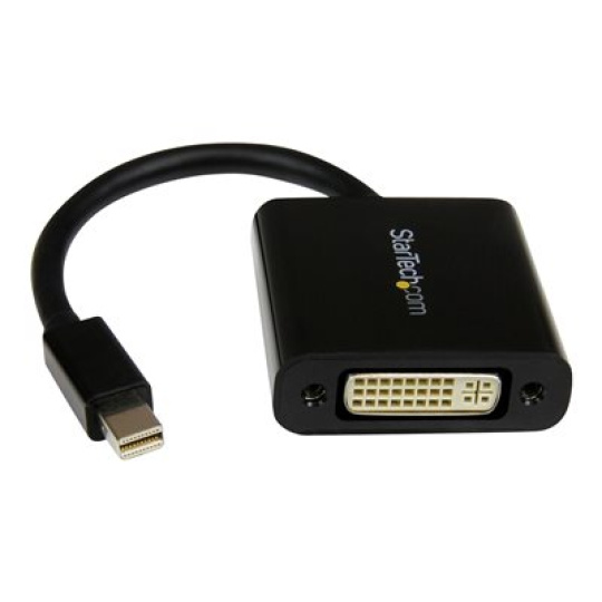 StarTech.com Mini DisplayPort to DVI Adapter - 1920x1200 - 1080p - Dongle - Monitor Adapter - Mini DisplayPort Adapter - Mini DP to DVI (MDP2DVI3) - DVI adaptér - Mini DisplayPort (M) do DVI-I (F) - 17 cm - černá