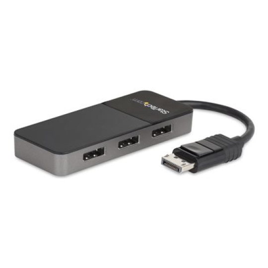 StarTech.com 3-Port Multi Monitor Adapter, DisplayPort 1.4 to 3x 4K DP Video Splitter, Triple or Dual 4K, Laptop/Desktop DisplayPort MST Hub for Multiple Monitors, Windows Display Adapter - Multi Stream Transport (MST14DP123DP) - Rozdelovac video / audio - 4 x DisplayPort - desktop