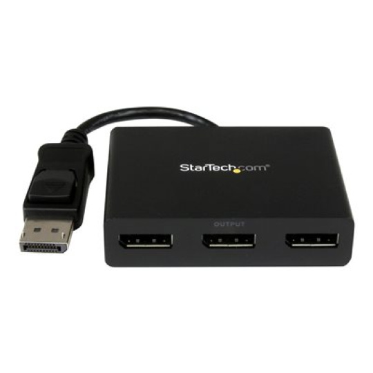 StarTech.com 3-Port Multi Monitor Adapter, DisplayPort 1.2 MST Hub, Dual 4K 30Hz & 1x 1080p, Video Splitter for Extended Desktop Mode on Windows PCs Only, DP to 3x DP Monitors MST Hub - Multi Stream Transport (MSTDP123DP) - Separátor video - desktop - AC 100/230 V - pro P/N: SV231DPU34K, SVA5N3NEUA