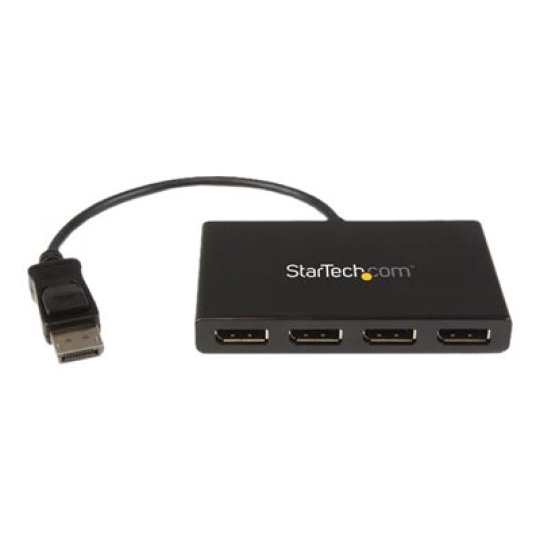StarTech.com 4-Port Multi Monitor Adapter, DisplayPort 1.2 MST Hub, 4x 1080p, Video Splitter for Extended Desktop Mode on Windows PCs Only, DP to Quad DP Monitors MST Hub - DP Multi Stream Transport Hub (MSTDP124DP) - Separátor video - 4 x DisplayPort - desktop - pro P/N: SV231DPU34K, SVA5N3NEUA