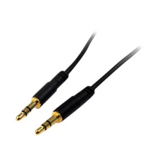 StarTech.com 3.5mm Audio Cable - 10 ft - Slim - M / M - AUX Cable - Male to Male Audio Cable - AUX Cord - Headphone Cable - Auxiliary Cable (MU10MMS) - Audio kabel - mini-phone stereo 3.5 mm s piny (male) do mini-phone stereo 3.5 mm s piny (male) - 3 m - cerná - pro P/N: KITBXAVHDPEU, KITBXAVHDPNA, KITBXAVHDPUK, KITBXDOCKPEU, KITBXDOCKPNA, KITBXDOCKPUK