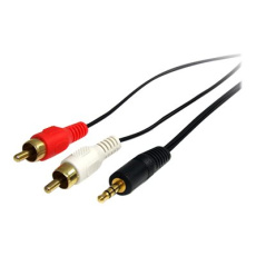 StarTech.com 3 ft Stereo Audio Cable - 3.5mm Male to 2x RCA Male - heaDPhone jack to RCA - Mini jack to RCA - 3.5mm to RCA (MU3MMRCA) - Audio kabel - mini-phone stereo 3.5 mm s piny (male) do RCA x 2 s piny (male) - 92 cm - cerná - pro P/N: HD202A, ST121HDBTSC, ST12MHDLAN4R, ST12MHDLNHK, ST12MHDLNHR, ST222HDBT, VID2HDCON2