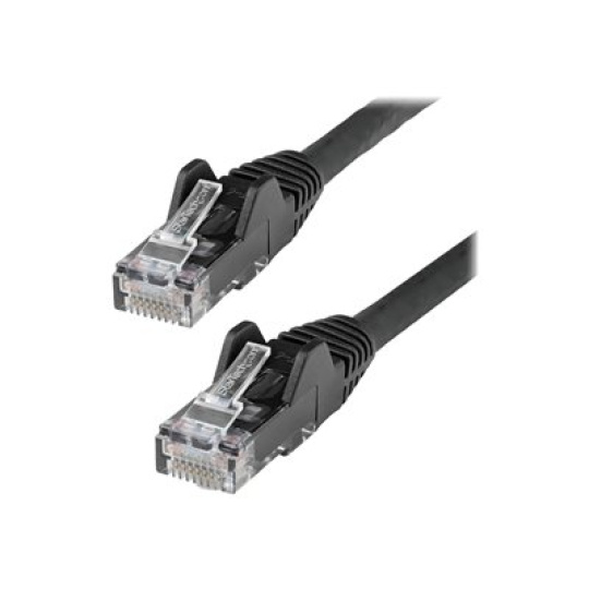 StarTech.com 15m LSZH CAT6 Ethernet Cable, 10 Gigabit Snagless RJ45 100W PoE Network Patch Cord with Strain Relief, CAT 6 10GbE UTP, Black, Individually Tested/ETL, Low Smoke Zero Halogen - Category 6 - 24AWG - Patch kabel - RJ-45 (M) do RJ-45 (M) - 15 m - 6 mm - UTP - CAT 6 - provedení bez hrbolku - cerná