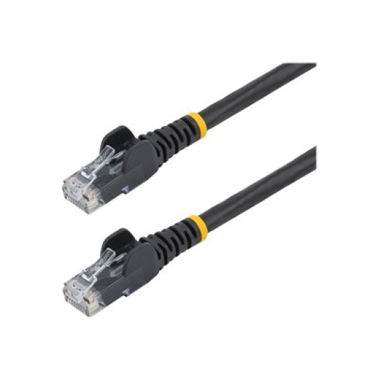StarTech.com 2m LSZH CAT6 Ethernet Cable, 10 Gigabit Snagless RJ45 100W PoE Network Patch Cord with Strain Relief, CAT 6 10GbE UTP, Black, Individually Tested/ETL, Low Smoke Zero Halogen - Category 6 - 24AWG (N6LPATCH2MBK) - Patch kabel - RJ-45 (M) do RJ-45 (M) - 2 m - 6 mm - UTP - CAT 6 - provedení bez hrbolku - cerná