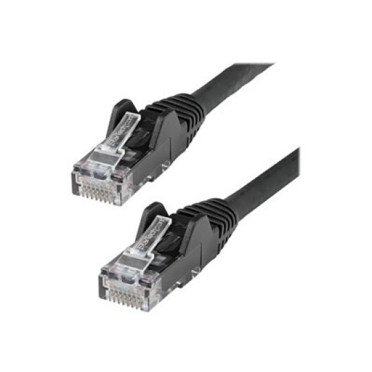 StarTech.com 5m LSZH CAT6 Ethernet Cable, 10 Gigabit Snagless RJ45 100W PoE Network Patch Cord with Strain Relief, CAT 6 10GbE UTP, Black, Individually Tested/ETL, Low Smoke Zero Halogen - Category 6 - 24AWG (N6LPATCH5MBK) - Patch kabel - RJ-45 (M) do RJ-45 (M) - 5 m - 6 mm - UTP - CAT 6 - provedení bez hrbolku - cerná