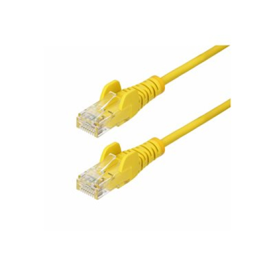 StarTech.com 50cm Yellow Slim CAT6 Ethernet Cable, Snagless, 28AWG, LSZH - Patch kabel - RJ-45 (M) do RJ-45 (M) - 50 cm - 3.6 mm - UTP - CAT 5/5e/6 - IEEE 802.3bt - neobsahuje halogen, provedení bez hrbolku, stranded copper - žlutá