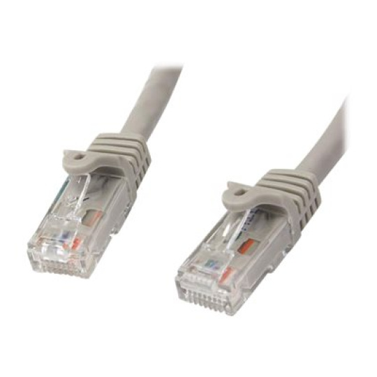 StarTech.com 2m CAT6 Ethernet Cable, 10 Gigabit Snagless RJ45 650MHz 100W PoE Patch Cord, CAT 6 10GbE UTP Network Cable w/Strain Relief, Grey, Fluke Tested/Wiring is UL Certified/TIA - Category 6 - 24AWG (N6PATC2MGR) - Patch kabel - RJ-45 (M) do RJ-45 (M) - 2 m - UTP - CAT 6 - provedení bez hrbolku - šedá