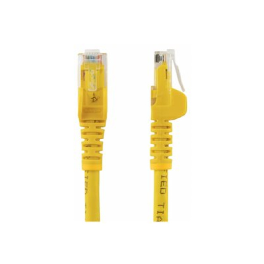 StarTech.com 3m CAT6 Ethernet Cable, 10 Gigabit Snagless RJ45 650MHz 100W PoE Patch Cord, CAT 6 10GbE UTP Network Cable w/Strain Relief, Yellow, Wiring is UL Certified/TIA - Category 6 - 24AWG (N6PATC3MYL) - Patch kabel - RJ-45 (M) do RJ-45 (M) - 3 m - UTP - CAT 6 - provedení bez hrbolků - žlutá