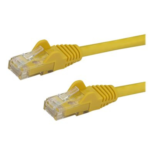 StarTech.com 3m CAT6 Ethernet Cable, 10 Gigabit Snagless RJ45 650MHz 100W PoE Patch Cord, CAT 6 10GbE UTP Network Cable w/Strain Relief, Yellow, Fluke Tested/Wiring is UL Certified/TIA - Category 6 - 24AWG (N6PATC3MYL) - Patch kabel - RJ-45 (M) do RJ-45 (M) - 3 m - UTP - CAT 6 - provedení bez hrbolku - žlutá