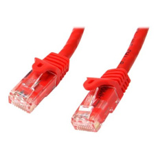 StarTech.com 5m CAT6 Ethernet Cable, 10 Gigabit Snagless RJ45 650MHz 100W PoE Patch Cord, CAT 6 10GbE UTP Network Cable w/Strain Relief, Red, Wiring is UL Certified/TIA - Category 6 - 24AWG (N6PATC5MRD) - Patch kabel - RJ-45 (M) do RJ-45 (M) - 5 m - UTP - CAT 6 - provedení bez hrbolků - červená StarTech.com 5m CAT6 Ethernet Cable, 10 Gigabit Snagless RJ45 650MHz 100W PoE Patch Cord, CAT 6 10GbE UTP Network Cable w/Strain Relief, Red, Wiring is UL Certified/TIA - Category 6 - 24AWG (N6PATC5MRD) - Patch kabel - RJ-45 (M) do RJ-45 (M) - 5 m - UTP - CAT 6 - provedení bez hrbolků - červená