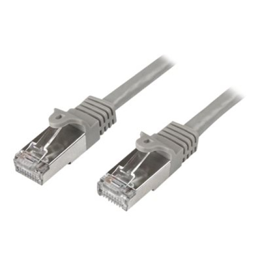 StarTech.com 3m CAT6 Ethernet Cable, 10 Gigabit Shielded Snagless RJ45 100W PoE Patch Cord, CAT 6 10GbE SFTP Network Cable w/Strain Relief, Grey, Fluke Tested/Wiring is UL Certified/TIA - Category 6 - 26AWG (N6SPAT3MGR) - Patch kabel - RJ-45 (M) do RJ-45 (M) - 3 m - SFTP - CAT 6 - lisovaný, provedení bez hrbolku - šedá