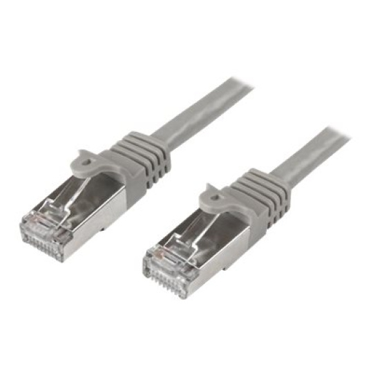 StarTech.com 5m CAT6 Ethernet Cable, 10 Gigabit Shielded Snagless RJ45 100W PoE Patch Cord, CAT 6 10GbE SFTP Network Cable w/Strain Relief, Grey, Fluke Tested/Wiring is UL Certified/TIA - Category 6 - 26AWG (N6SPAT5MGR) - Patch kabel - RJ-45 (M) do RJ-45 (M) - 5 m - SFTP - CAT 6 - lisovaný, provedení bez hrbolku - šedá