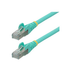 StarTech.com 1m CAT6a Ethernet Cable - Aqua - Low Smoke Zero Halogen (LSZH) - 10GbE 500MHz 100W PoE++ Snagless RJ-45 w/Strain Reliefs S/FTP Network Patch Cord - Patch kabel - RJ-45 (M) do RJ-45 (M) - 1 m - S/FTP - CAT 6a - IEEE 802.3bt - provedení bez hrbolku, licna, lisovaný, neobsahuje halogen - vode - barva