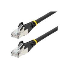 StarTech.com 1m CAT6a Ethernet Cable - Black - Low Smoke Zero Halogen (LSZH) - 10GbE 500MHz 100W PoE++ Snagless RJ-45 w/Strain Reliefs S/FTP Network Patch Cord - Patch kabel - RJ-45 (M) do RJ-45 (M) - 1 m - S/FTP - CAT 6a - IEEE 802.3bt - provedení bez hrbolku, licna, lisovaný, neobsahuje halogen - cerná