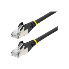 StarTech.com 50cm CAT6a Ethernet Cable - Black - Low Smoke Zero Halogen (LSZH) - 10GbE 500MHz 100W PoE++ Snagless RJ-45 w/Strain Reliefs S/FTP Network Patch Cord - Patch kabel - RJ-45 (M) do RJ-45 (M) - 50 cm - S/FTP - CAT 6a - IEEE 802.3bt - provedení bez hrbolku, licna, lisovaný, neobsahuje halogen - cerná