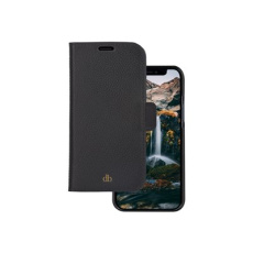dbramante1928 New York - Pouzdro s klopou pro mobilní telefon - detachable magnetic back-cover - kuže Saffiano - nocní cern - pro Apple iPhone 13 mini
