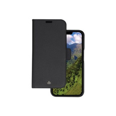 dbramante1928 New York - Pouzdro s klopou pro mobilní telefon - pebbled full-grain sustainable leather - nocní cern - pro Apple iPhone 14 Pro