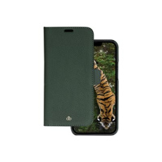 dbramante1928 New York - Pouzdro s klopou pro mobilní telefon - 2-in-1 - pebbled full-grain sustainable leather - evergreen - pro Apple iPhone 14 Plus
