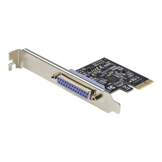 StarTech.com 1-Port Parallel PCIe Card, PCI Express to Parallel DB25 LPT Adapter Card, Desktop Expansion Controller for Printer, SPP/ECP - Paralelní adaptér - PCIe - IEEE 1284 - cerná