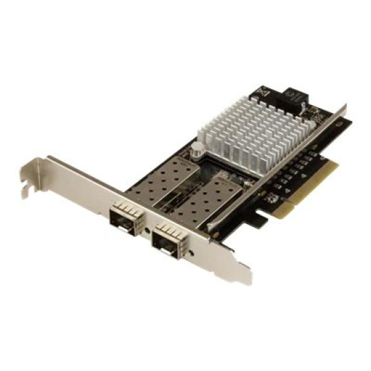 StarTech.com 10G Network Card - 2x 10G Open SFP+ Multimode LC Fiber Connector - Intel 82599 Chip - Gigabit Ethernet Card (PEX20000SFPI) - Sítový adaptér - PCIe 2.0 x8 nízký profil - 10GbE - 10GBase-LR, 10GBase-SR, 10GBase-LRM - cerná - pro P/N: BNDTB10GI, BNDTB210GSFP, BNDTB310GNDP, BNDTB410GSFP, BNDTB4M2E1, BNDTBUSB3142