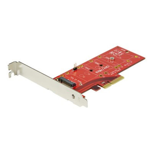 StarTech.com M2 PCIe SSD Adapter - x4 PCIe 3.0 NVMe / AHCI / NGFF / M-Key - Low Profile and Full Profile - SSD PCIe M.2 Adapter (PEX4M2E1) - Adaptér rozhraní - M.2 - Expansion Slot to M.2 - M.2 Card - PCIe x4 - cervená - pro P/N: BNDTB10GI, BNDTB210GSFP, BNDTB310GNDP, BNDTB410GSFP, BNDTB4M2E1, BNDTBUSB3142