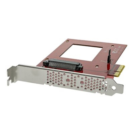 StarTech.com U.2 to PCIe Adapter - x4 PCIe - For 2.5" U.2 NVMe SSD - SFF-8639 PCIe Adapter - U.2 SSD - PCIe SSD - U.2 drive (PEX4SFF8639) - Adaptér rozhraní - 2.5" - Ultra M.2 Card - PCIe 3.0 x4 - cervená - pro P/N: BNDTB10GI, BNDTB210GSFP, BNDTB310GNDP, BNDTB410GSFP, BNDTB4M2E1, BNDTBUSB3142