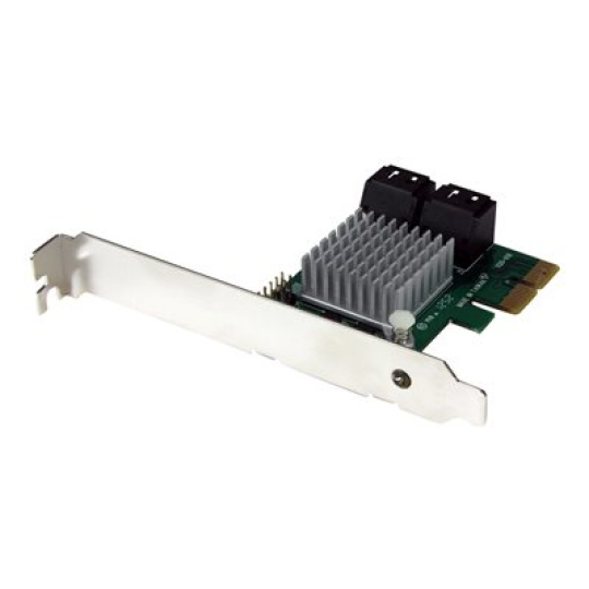 StarTech.com 4 Port PCI Express 2.0 SATA III 6Gbps RAID Controller Card with HyperDuo SSD Tiering - PCIe SATA 3 Controller Adapter (PEXSAT34RH) - Radic úložište (RAID) - 4 Kanál - SATA 6Gb/s - nízký profil - RAID 0, 1, 10, JBOD - PCIe 2.0 x2 - pro P/N: ST521PMINT