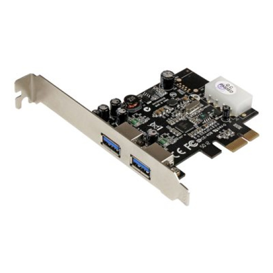 StarTech.com 2 Port PCI Express (PCIe) SuperSpeed USB 3.0 Card Adapter with UASP - LP4 Power - Dual Port USB 3 PCIe Controller (PEXUSB3S25) - USB adaptér - PCIe - USB 3.0 x 2 - pro P/N: CFASTRWU3, S251SMU33EP, ST103008U2C, ST53004U1C, ST7300U3M, ST93007U2C, UNI251BMU33