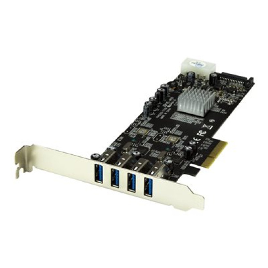 StarTech.com 4-Port USB 3.0 PCI Express Card Adapter - PCIe SuperSpeed USB 3.0 Expansion Card w/ 2 Dedicated 5Gbps Channels (PEXUSB3S42V) - USB adaptér - PCIe x4 - USB 3.0 x 4 - pro P/N: BNDTB10GI, BNDTB210GSFP, BNDTB310GNDP, BNDTB410GSFP, BNDTB4M2E1, BNDTBUSB3142