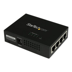 StarTech.com 4 Port Gigabit Midspan - PoE+ Injector - 802.3at and 802.3af - Wall-mountable Power over Ethernet Midspan (POEINJ4G) - Dávkovac energie - AC 100-240 V - 120 Watt - výstupní konektory: 4 - cerná - pro P/N: POEEXT1GAT, POEEXT2GAT, ST12MHDLANU