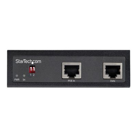 StarTech.com Industrial Gigabit PoE Splitter, 90W High Speed Power over Ethernet PoE+++ Splitter, 12-48V DC Splitter 802.3bt, LAN/RJ45 Ultra PoE to DC Adapter, -40C to +75C, High Power - Gigabit PoE Splitter (POESLT1G48V) - Separátor PoE (montovatelný na DIN kolejnici) - 90 Watt - výstupní konektory: 2