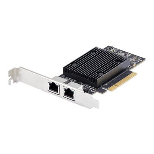 StarTech.com - Sítový adaptér - PCIe 3.0 x8 nízký profil - Gigabit Ethernet / 10Gb Ethernet x 2 - cerná - kompatibilní s TAA