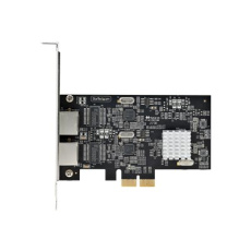 StarTech.com 2-Port 2.5Gbps NBASE-T PCIe Network Card, Intel I225-V, Dual-Port Computer Network Card, Multi-Gigabit NIC, PCI Express Server LAN Card, Desktop Ethernet Interface - Sítový adaptér - PCIe 2.0 x2 nízký profil - 10M/100M/1G/2.5 Gigabit Ethernet x 2 - cerná