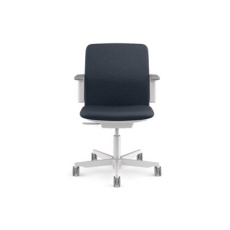 Humanscale Path - Židle - task - ergonomický - područky - ve tvaru L - sklopné provedení - otočná - FormSense Eco Knit textile - modrá ocel