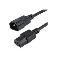 StarTech.com 1m (3ft) Power Extension Cord, C14 to C13, 10A 125V, 18AWG, Black Computer Power Cord Extension, Power Supply Extension Cable, IEC-320-C14 to IEC-320-C13 AC Power Cable - UL Listed - Prodlužovací šnura - power IEC 60320 C13 do IEC 60320 C14 - 1 m - cerná