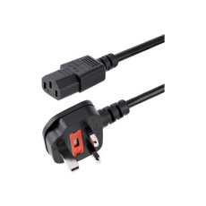 StarTech.com 10ft (3m) UK Computer Power Cable, 18AWG, BS 1363 to C13 Power Cord, 10A 250V, Black Replacement AC Power Cord, TV/Monitor Power Cable, BS 1363 to IEC 60320 C13 Kettle Lead - Power Supply Cable - Elektrický kabel - power IEC 60320 C13 do BS 1363 (M) - 3 m - cerná