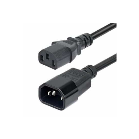 StarTech.com 4.5m Power Extension Cord, C14 to C13, 15A 250V, KEMA-KEUR - Prodlužovací šnura - IEC 60320 C14 do power IEC 60320 C13 - AC 250 V - 15 A - 4.6 m - lisovaný - cerná
