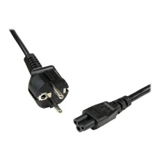StarTech.com 2m (6ft) Laptop Power Cord, EU Schuko to C5, 2.5A 250V, 18AWG, Notebook / Laptop Replacement AC Cord, Printer/Power Brick Cord, Schuko CEE 7/7 to Clover Leaf IEC 60320 C5 - Laptop Charger Cable - Elektrický kabel - IEC 60320 C5 do power CEE 7/7 (M) - AC 250 V - 2 m - cerná