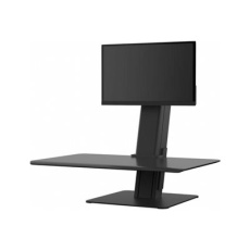 Humanscale QuickStand Eco - Montá?ní sada (single display desk mount, přihrádka na klávesnici/myš, freestanding base) - pro LCD displej / PC vybavení - černá - na stůl