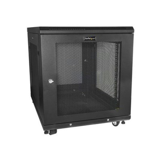 StarTech.com 12U Server Rack Cabinet, 4-Post Adjustable Depth (2" to 30")Network Equipment Rack Enclosure w/Casters/Cable Management/Shelf/Locking, Dell PowerEdge, HP ProLiant, ThinkServer - 12U Rack Cabinet (RK1233BKM) - Rozvadec stojanový skrín - cerná - 12U - 31"